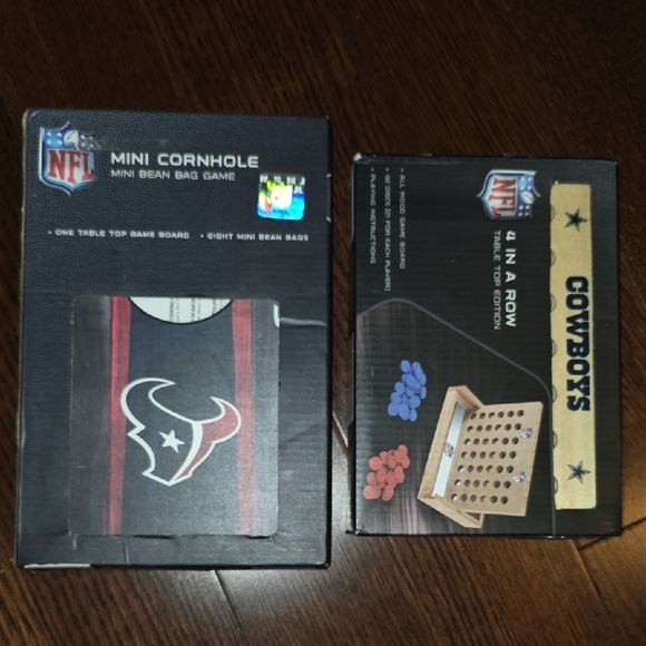 NFL Other - SET OF 2 NFL GAME BOARDS Texans Mini Cornhole and Cowboys Game Set